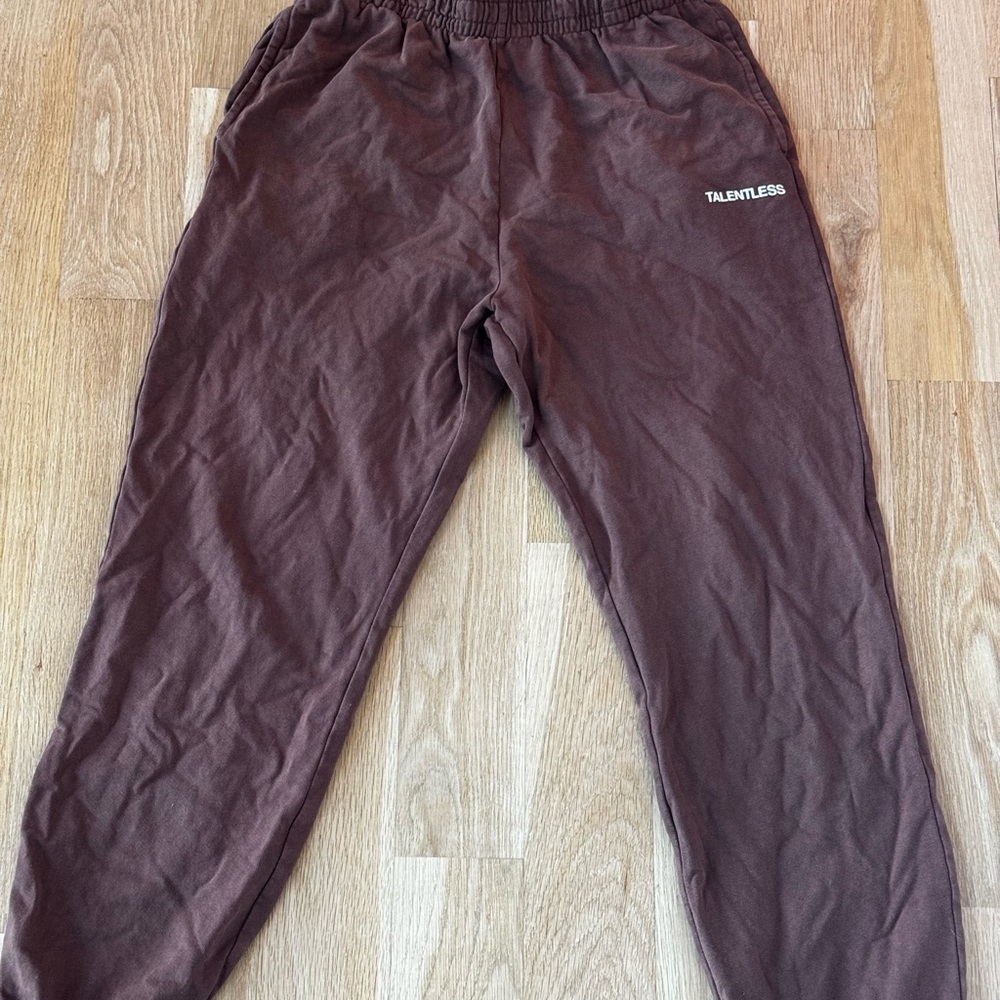 TALENTLESS Mens Chocolate Brown Joggers